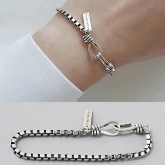 NEW CHAIN BRACELET 925 STERLING SILVER, NICE BRACELET, CUTE BRACELET. - Picture 1 of 7
